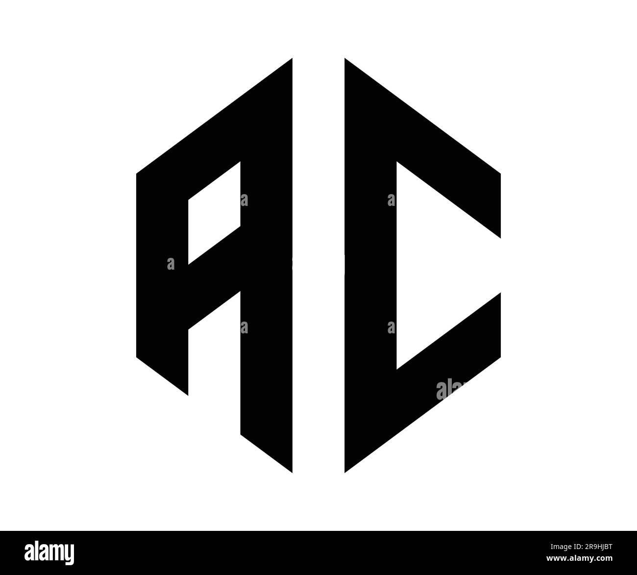 Modèle vectoriel de conception de logo de lettre AC Illustration de Vecteur