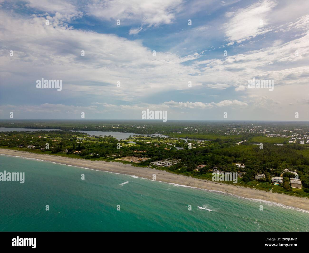 Photo aérienne Jupiter Beach FL été 2023 Banque D'Images