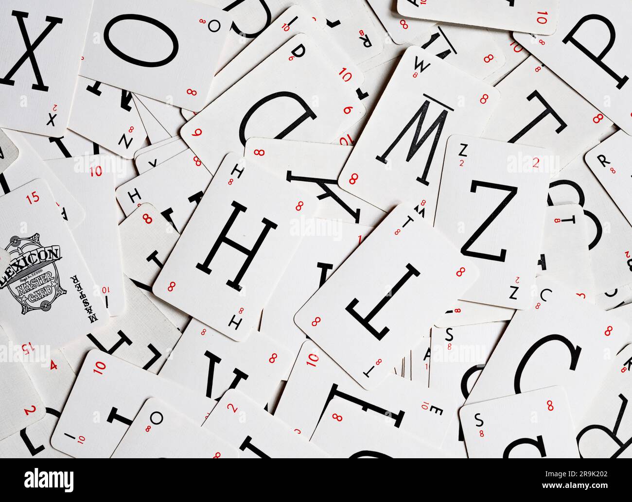 Cartes du jeu de cartes Lexicon, inventé en 1932 par David Whitelaw et publié par Waddington