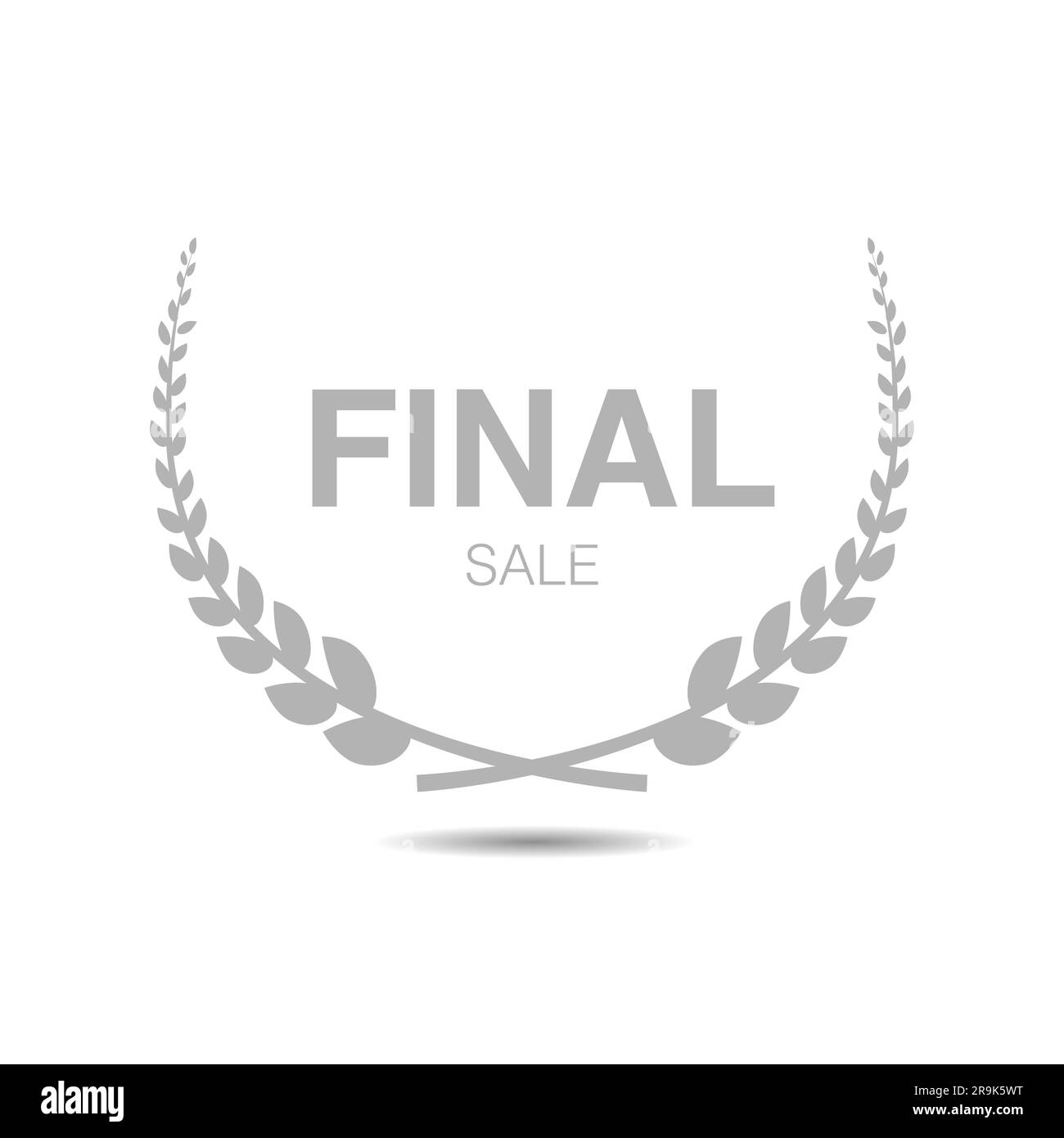 Ensemble d'étiquettes de couronne de Laurier vecteur de vente finale Illustration de Vecteur