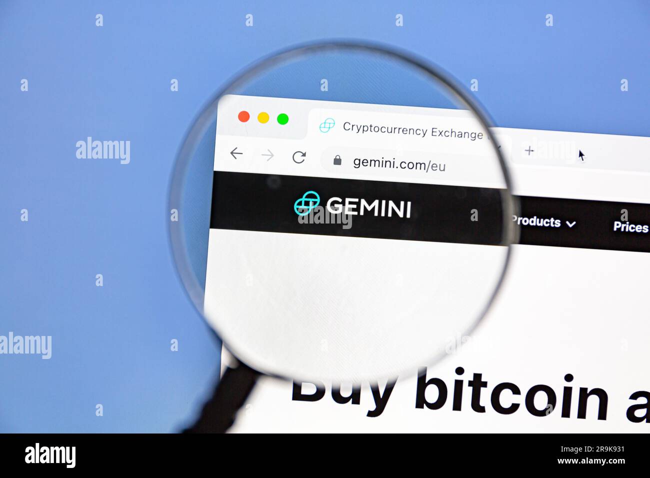 Ostersund, Suède - 21 février 2023: Site web Gemini sur écran d'ordinateur.Gemini est un échange de crypto-monnaie américain. Banque D'Images