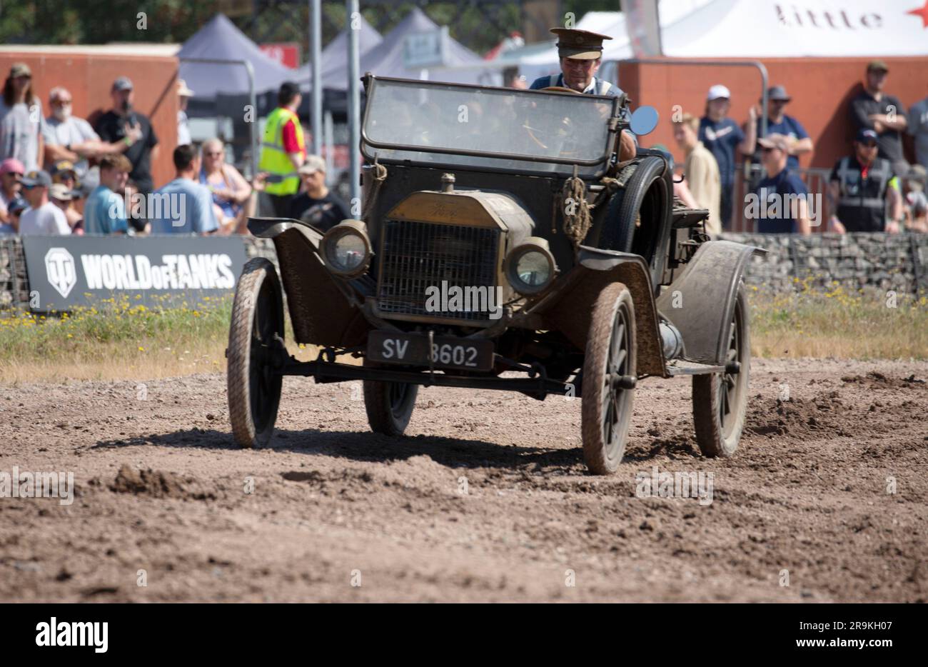 Voiture modèle T utilisée par les armées américaine et britannique pendant la première Guerre mondiale Tankfest 23, Bovington Royaume-Uni Banque D'Images
