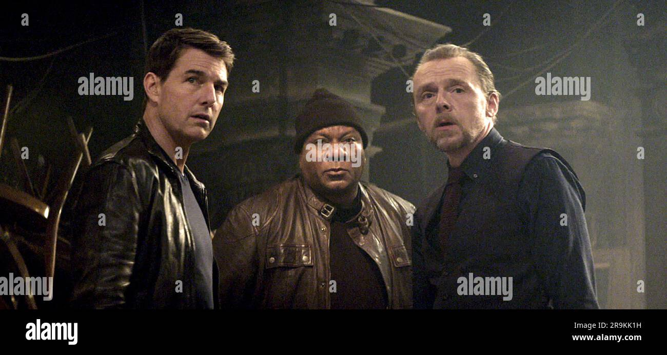 Mission : impossible - Dead Reckoning - partie I Tom Cruise, Ving Rhames & Simon Pegg Banque D'Images