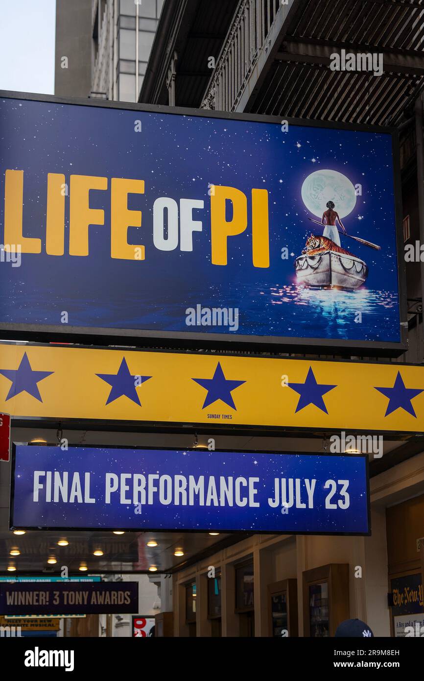 Life of Pi joue au théâtre Schoenfeld sur Broadway à Manhattan NYC Banque D'Images