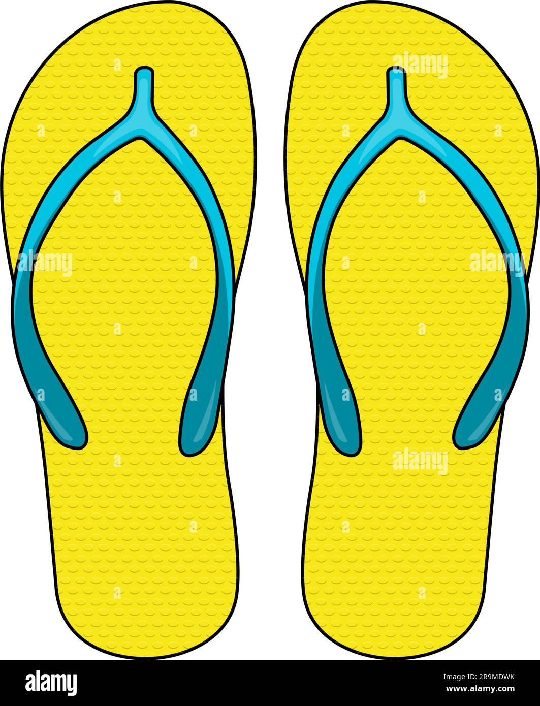 Sandales de plage ( tongs ) modèle illustration vectorielle Illustration de Vecteur