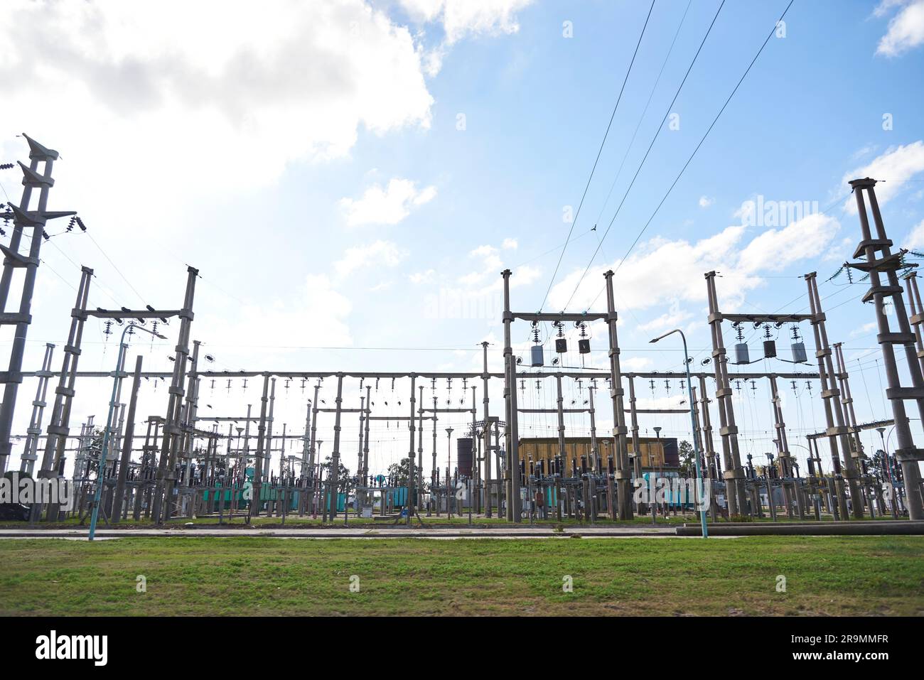 1 juin, Cordoba, Argentine: Station de transformation, de commutation et de distribution d'énergie électrique. Banque D'Images