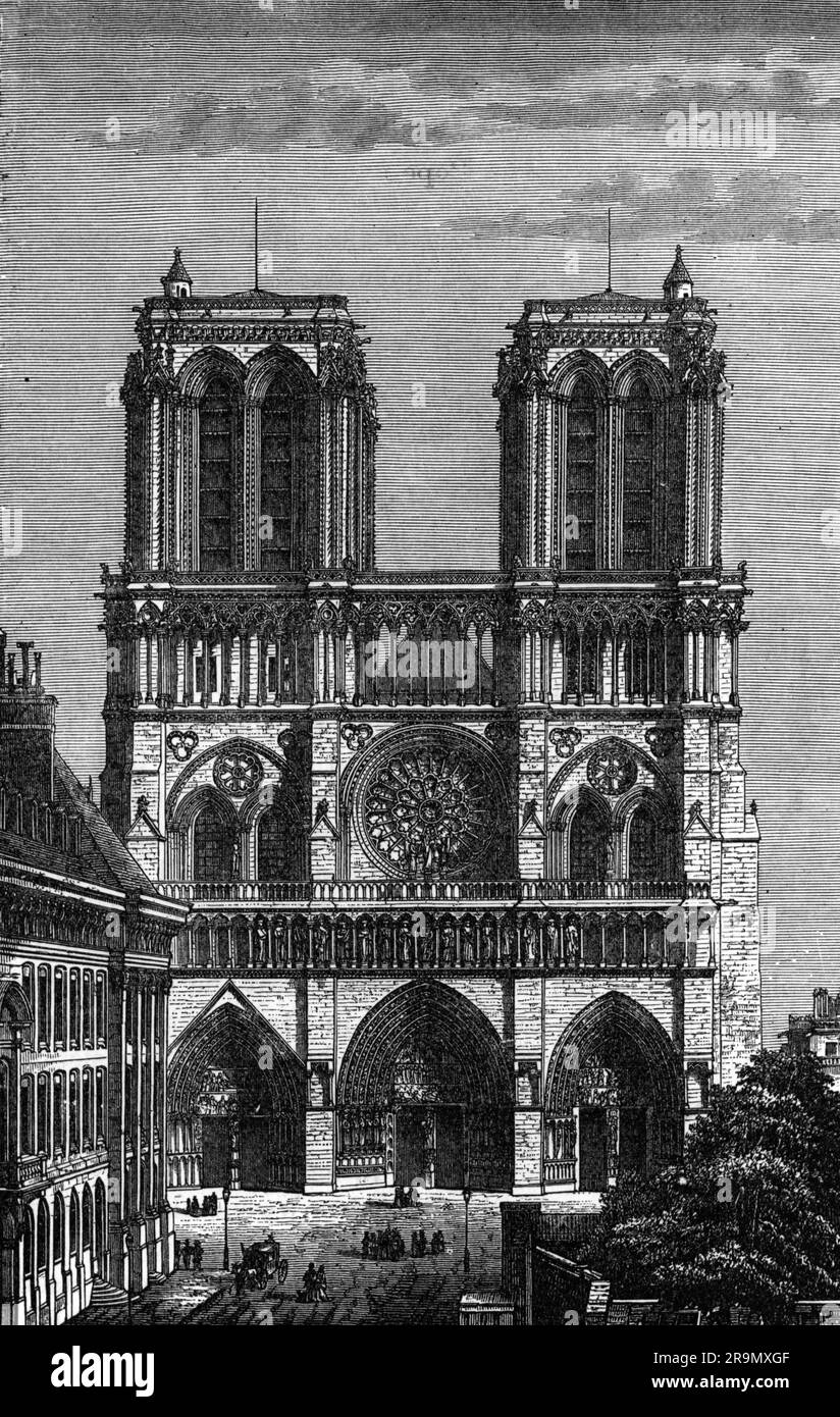 Géographie / Voyage historique, France, villes et communautés, Paris, églises, cathédrale notre Dame de Paris, LE DROIT D'AUTEUR DE L'ARTISTE NE DOIT PAS ÊTRE AUTORISÉ Banque D'Images