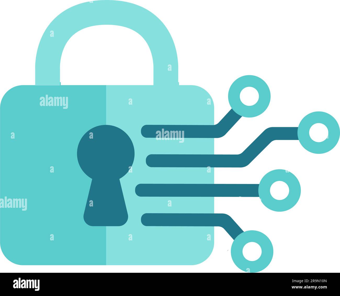 Illustration de l'icône de vecteur de clé numérique Illustration de Vecteur