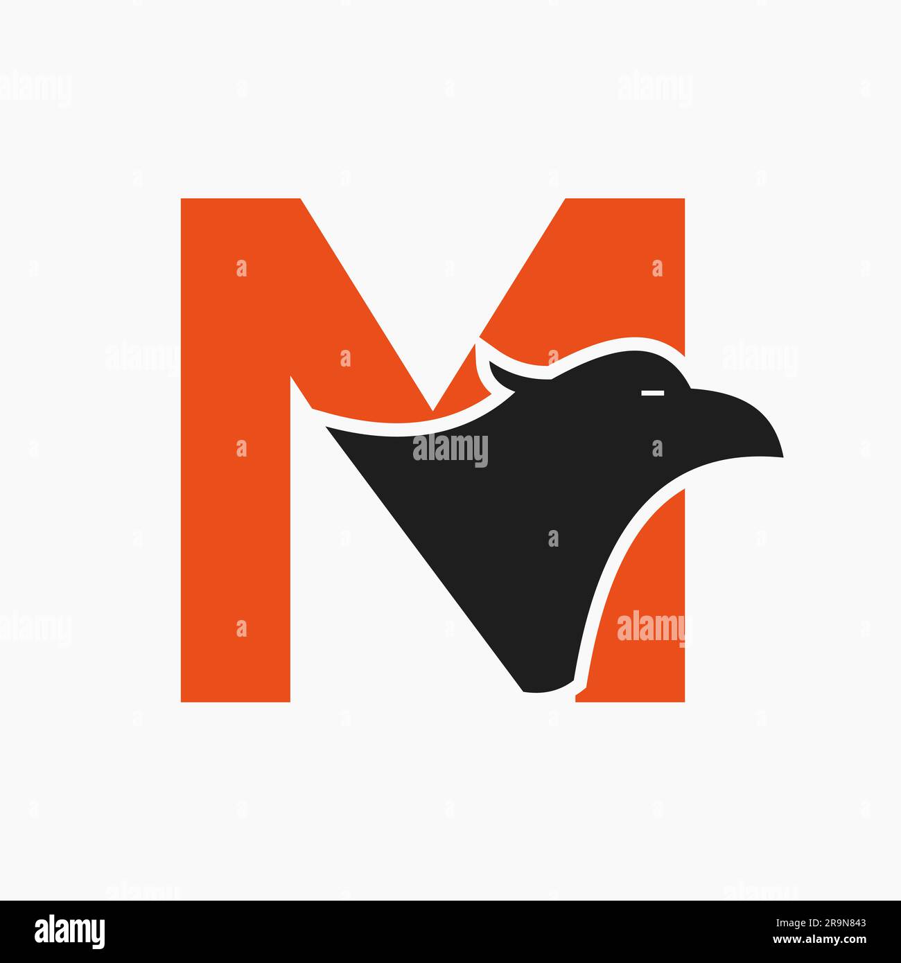 Logo lettre M Eagle. Modèle de vecteur de symbole de transport Illustration de Vecteur