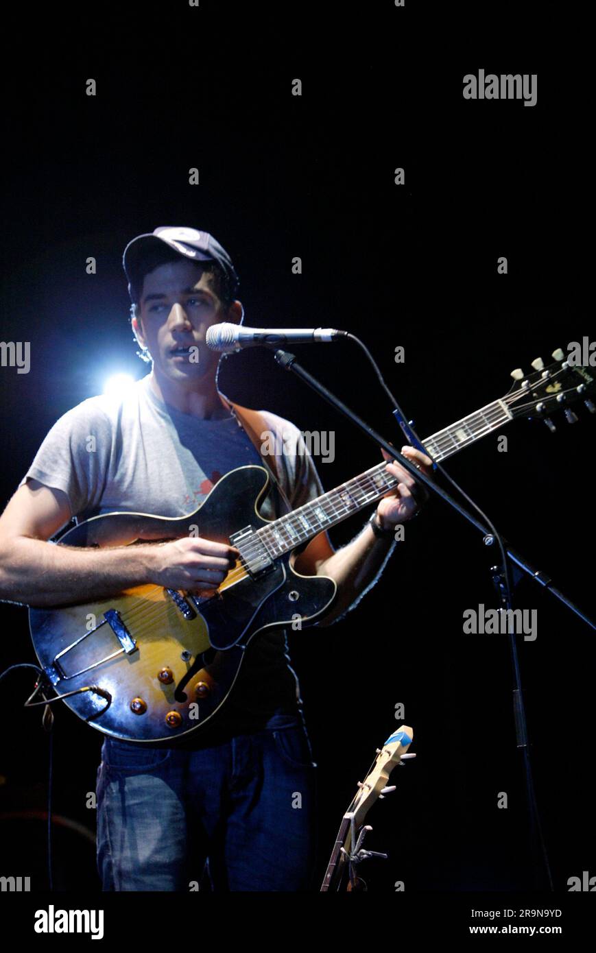 Sufjan Stevens organise un appel photo et une répétition pour les médias avant son concert au Théâtre d'État dans le cadre du Festival annuel de Sydney. Sydney, Australie. 12 janvier 2008. Banque D'Images