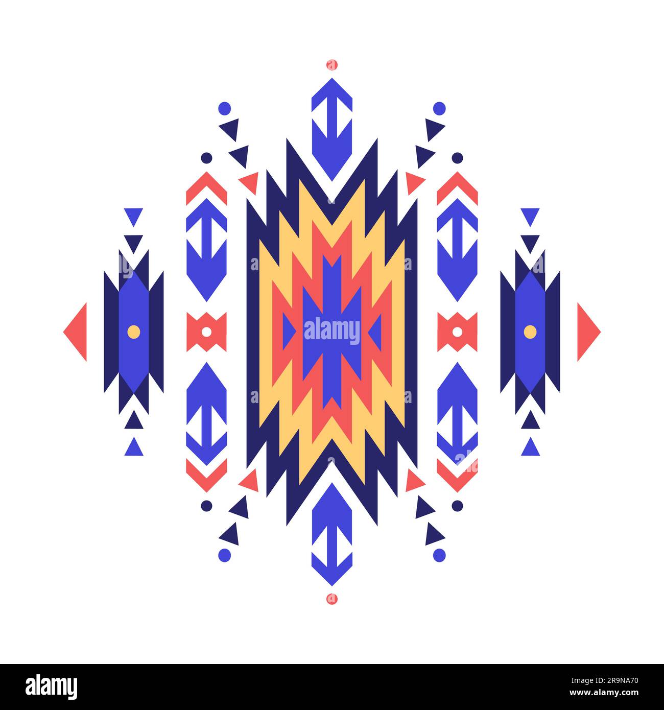 Motif ethnique décoratif vectoriel. Motifs amérindiens. Arrière-plan avec décoration tribale aztèque. Style boho. Illustration de Vecteur