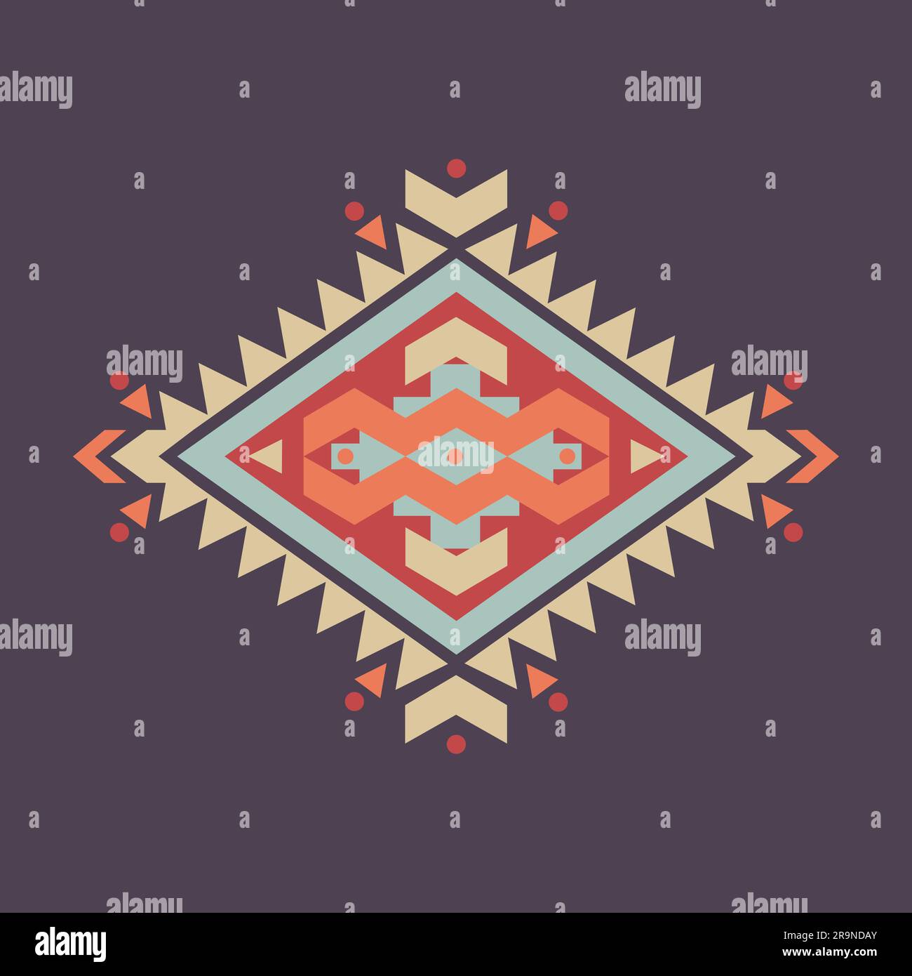 Motif ethnique décoratif coloré vectoriel Illustration de Vecteur