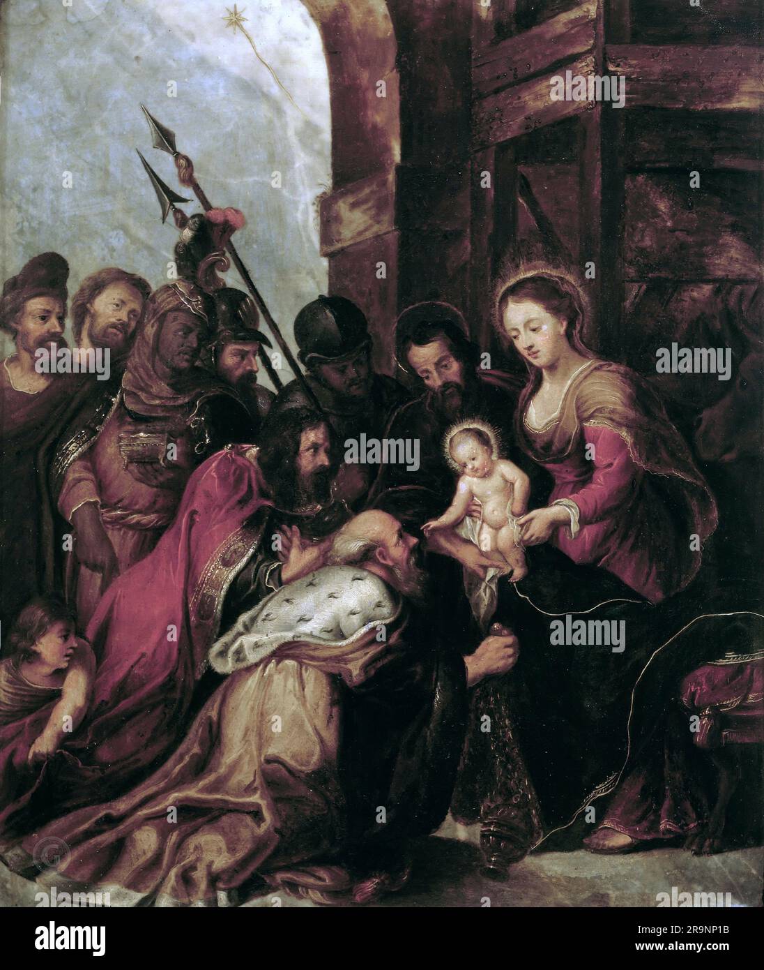 Galerie Borghèse – Rubens, Pieter Paul - adoration des Magi (copie) Banque D'Images