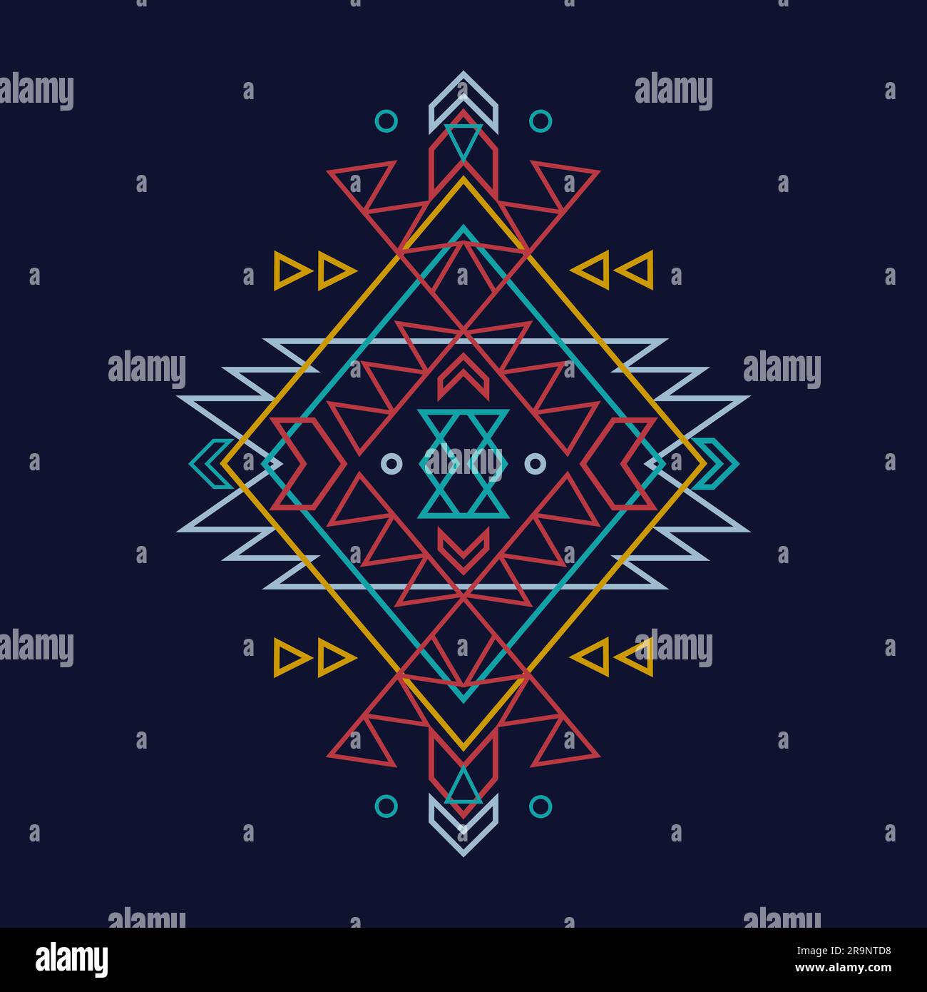 Motif ethnique décoratif coloré vectoriel Illustration de Vecteur