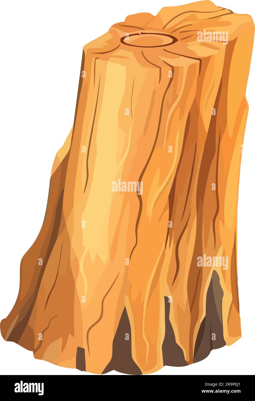 Pile de bois d'arbres tombés sur blanc Illustration de Vecteur