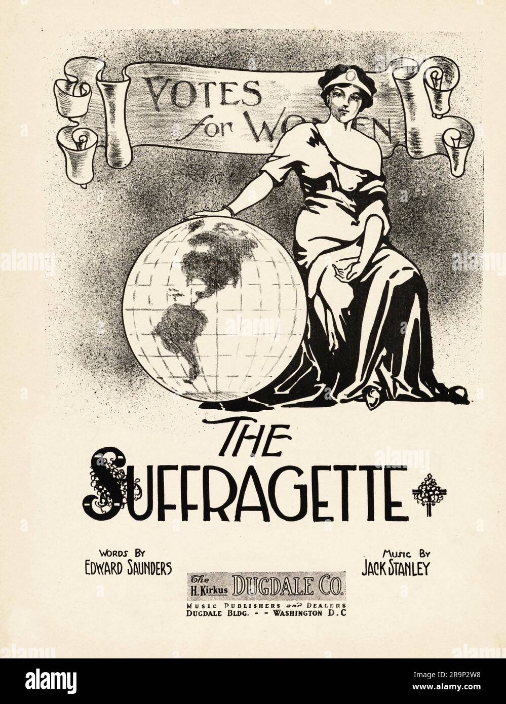 Partitions pour la chanson suffragette, dans le cadre de la campagne votes pour les femmes Banque D'Images