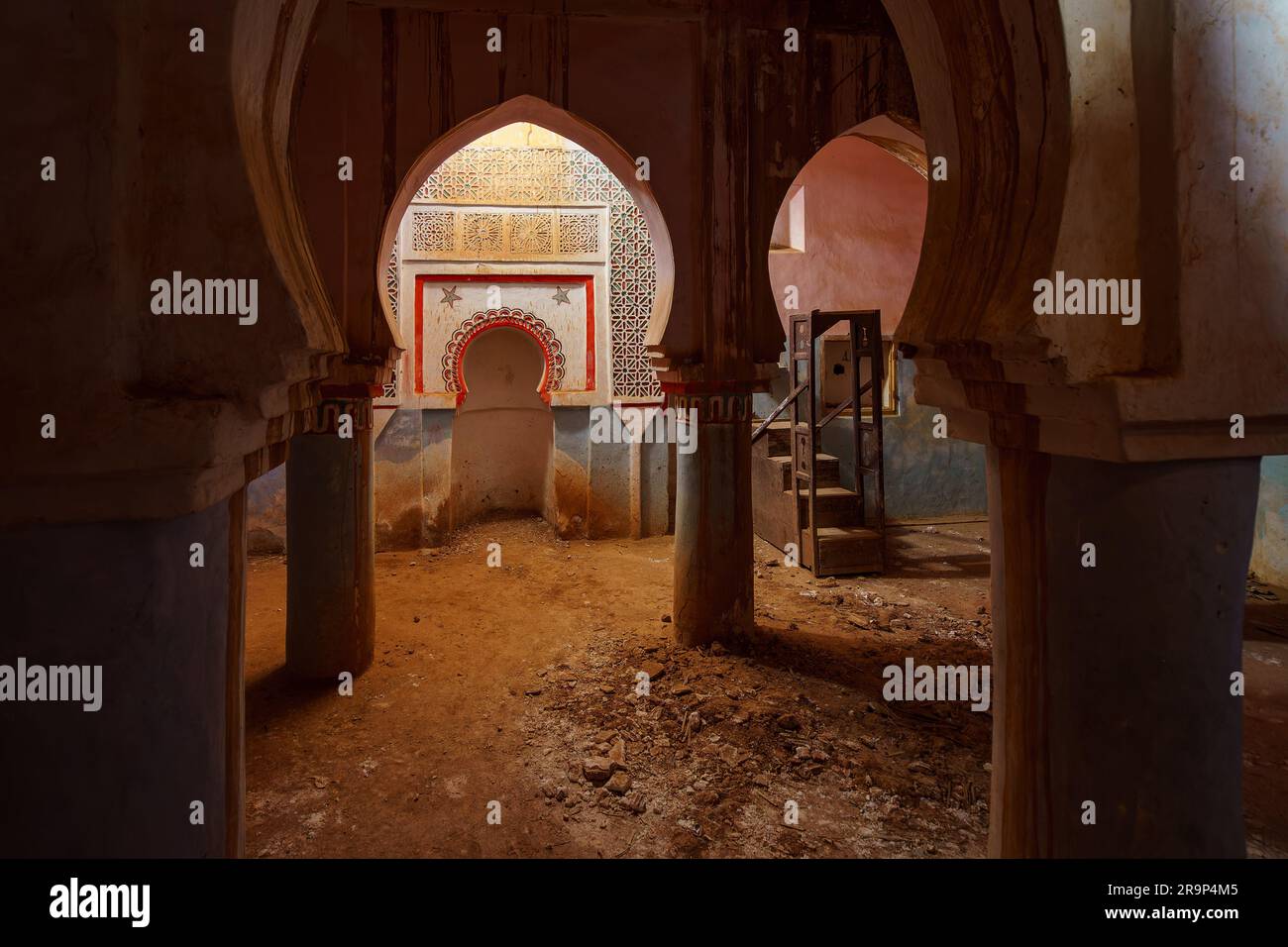 Afrique du Nord. Maroc. La mosquée de l'ancienne kasbah ruinée de Tamdaght Banque D'Images