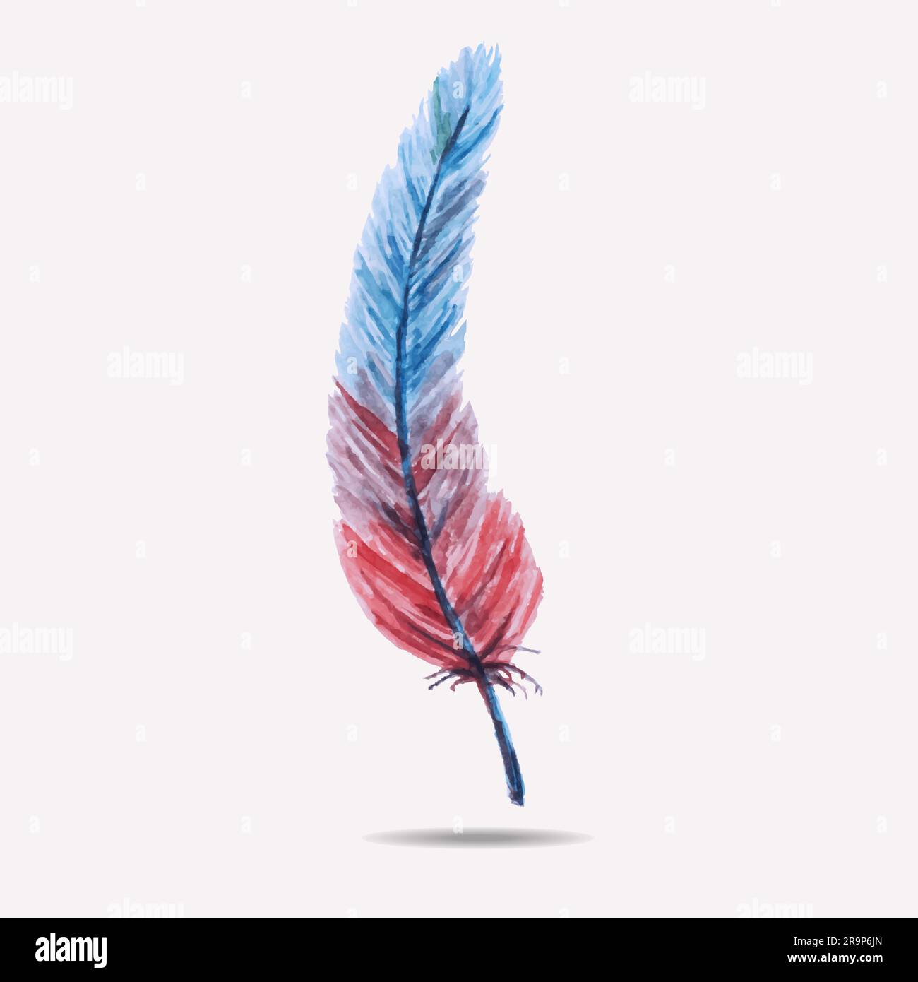 Illustration vectorielle avec plume aquarelle Illustration de Vecteur