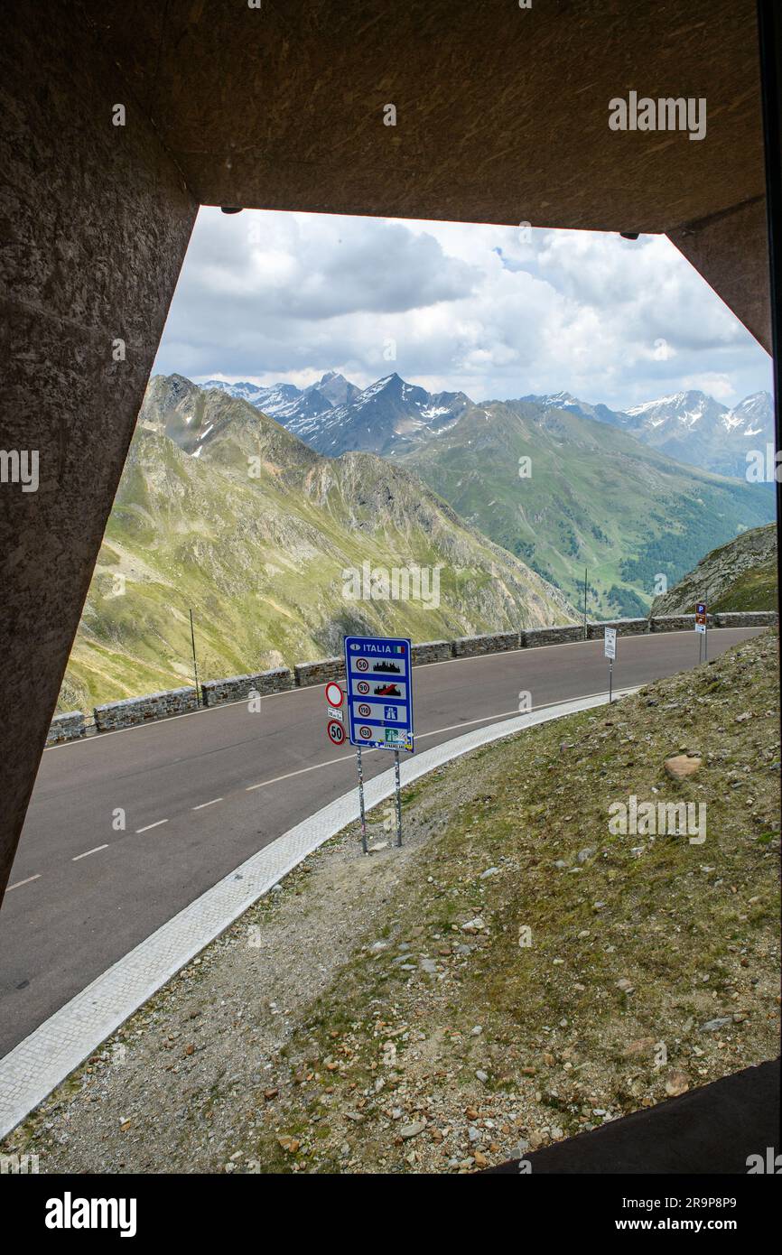 Passmuseum auf 2509 Meter Hoher Alpenpass Timmelsjoch Passo Rombo an Staatsgrenze von Tirol Österreich zu Südtirol Italien, Tirol, Österreich, Europa Banque D'Images