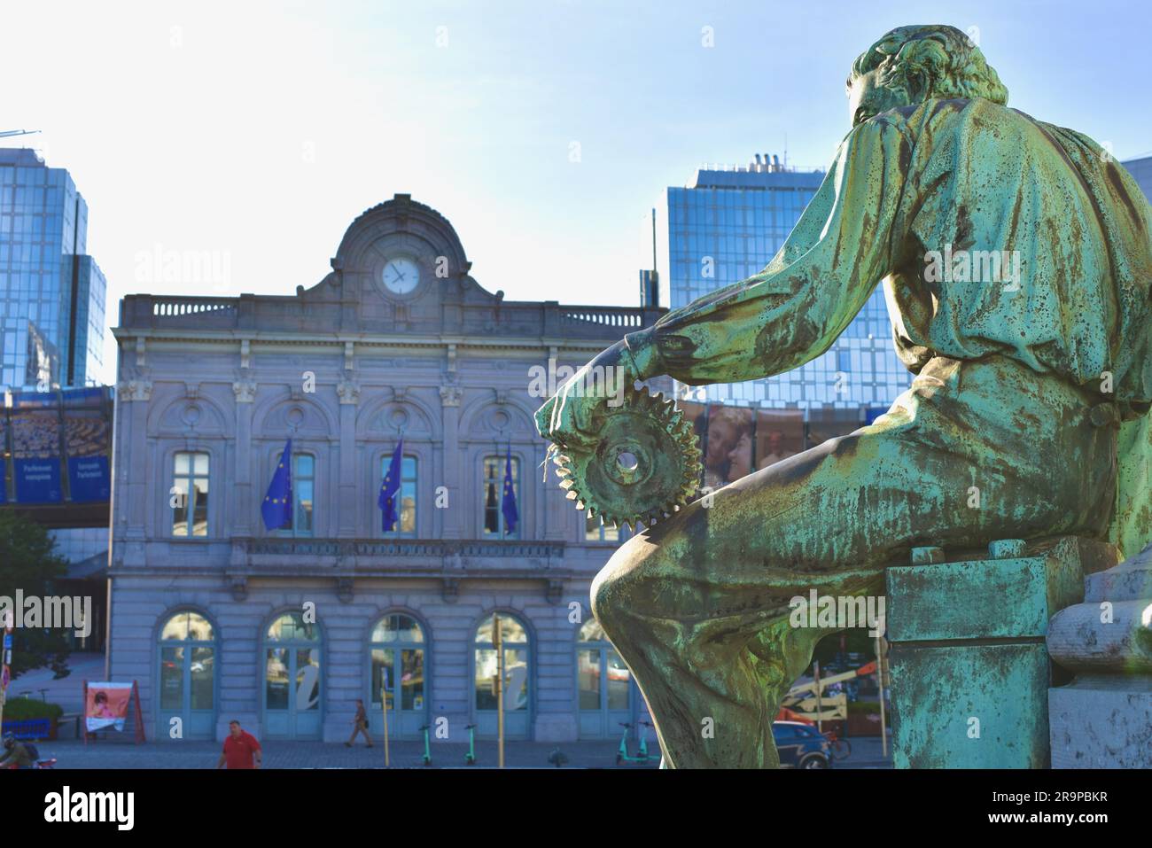 Parlement européen Infopoint place du Luxembourg Banque D'Images