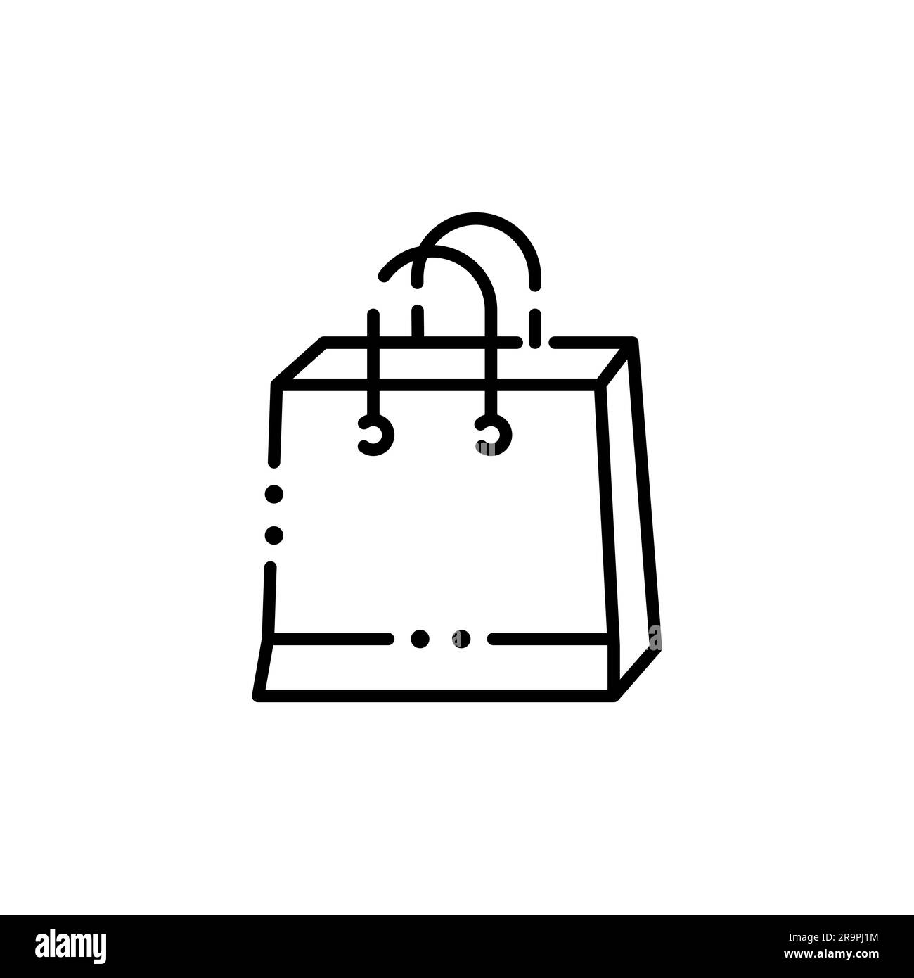 Ligne simple sac de shopping icône design vecteur Illustration de Vecteur