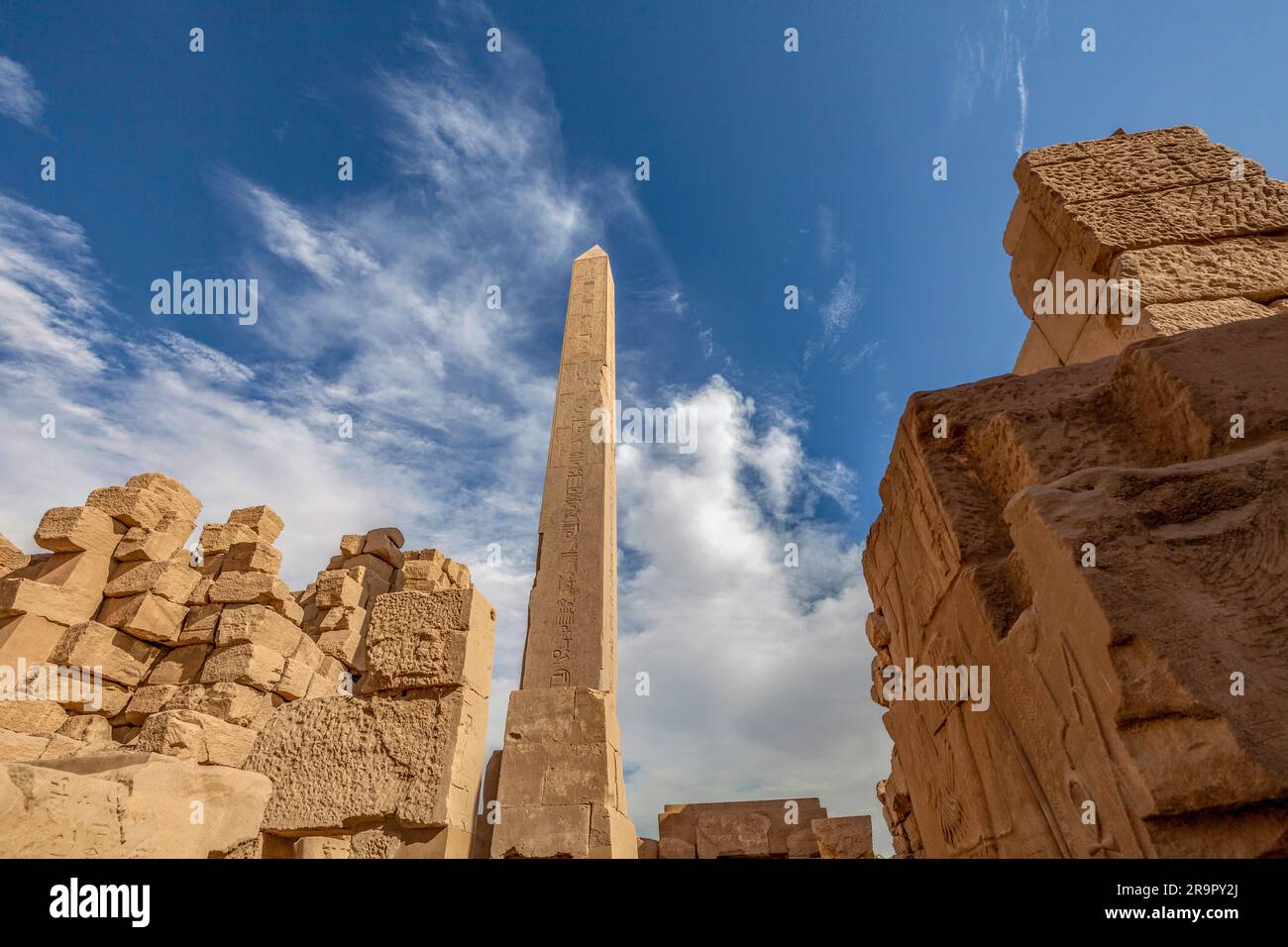 Obélisque de la reine Hatshepsout, Karnak, Louxor Banque D'Images