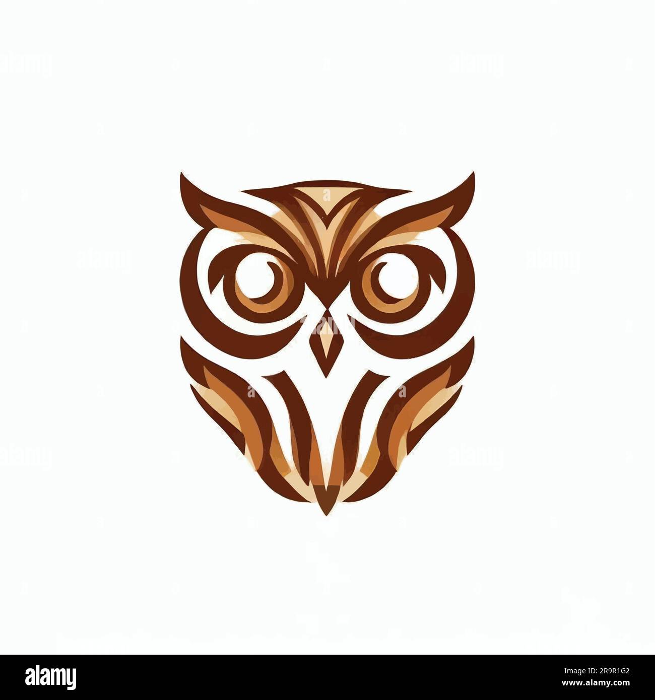 logo hibou sur fond blanc Illustration de Vecteur