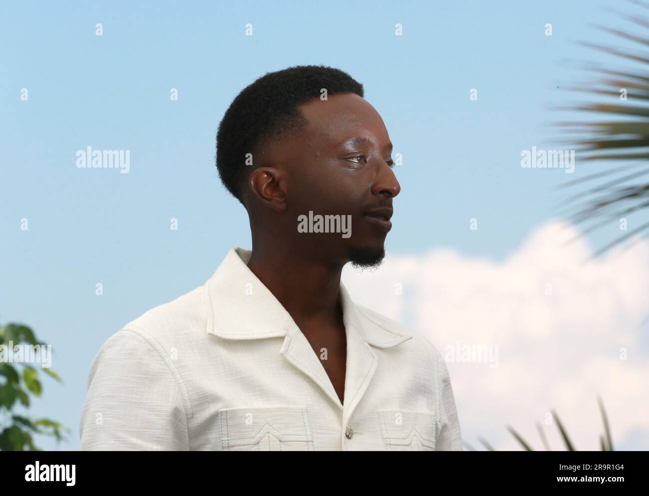 Cannes, France, 23rd mai 2023. Ahmed Sylla à l'appel photo pour l'Adami (organisation de gestion collective des droits des artistes interprètes ou exécutants) au Festival de Cannes 76th. Crédit photo : Doreen Kennedy Banque D'Images