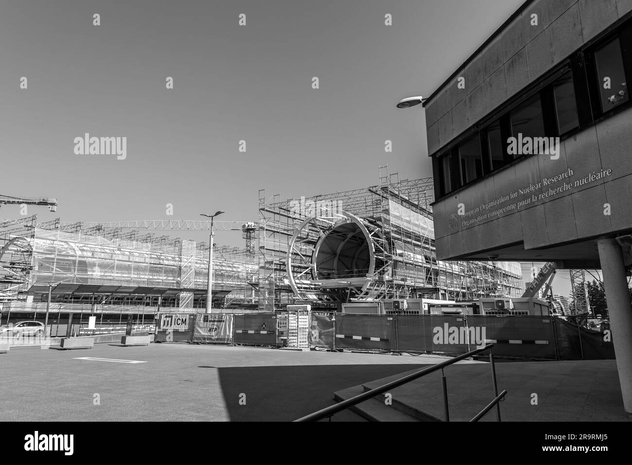 Genève, Suisse - 25 mars 2022 : l'Organisation européenne pour la recherche nucléaire est une organisation européenne de recherche qui opère la plus grande partie Banque D'Images