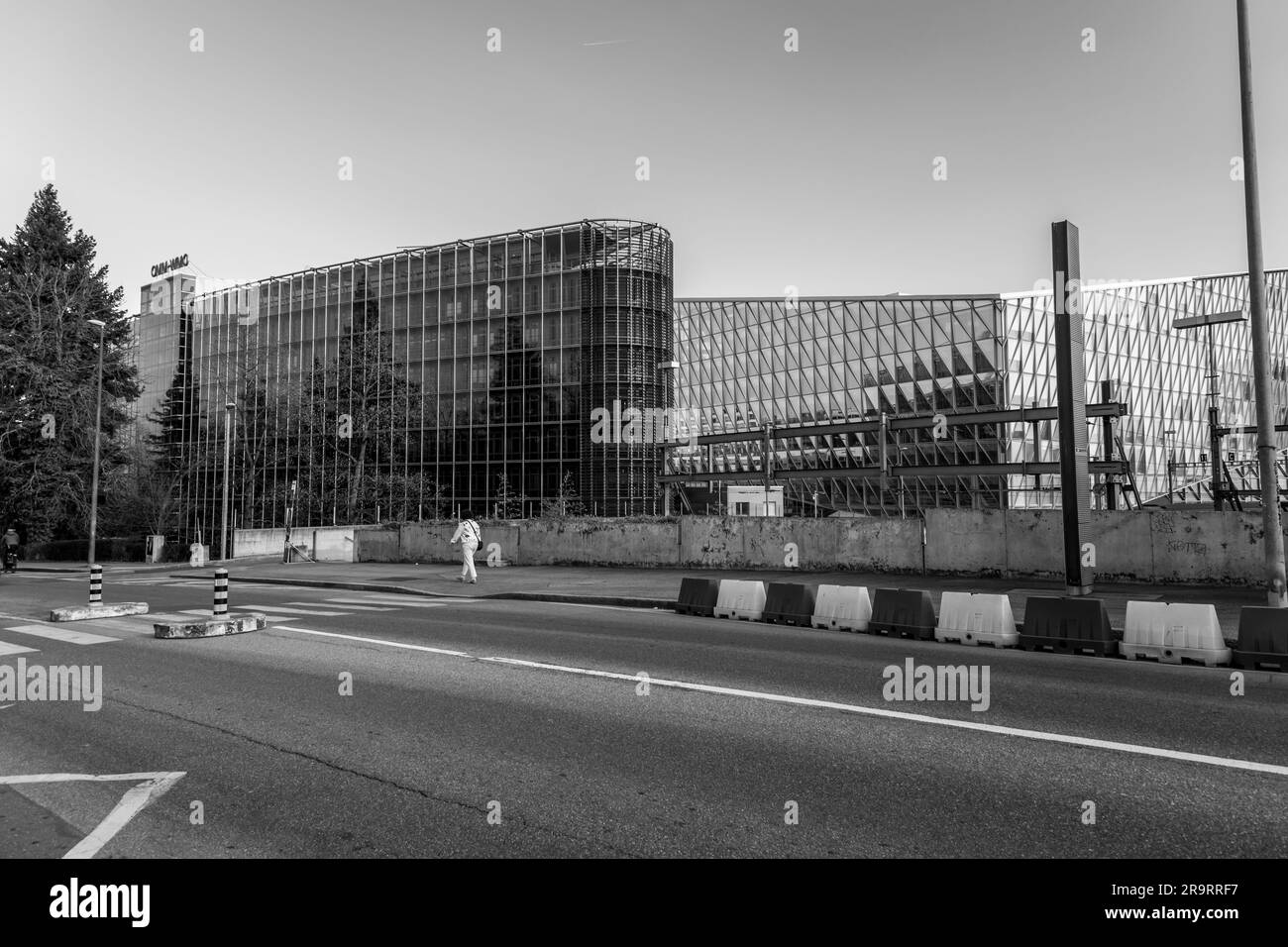 Genève, Suisse - 25 mars 2022 : le bâtiment de l'Organisation météorologique mondiale à Genève, Suisse. Banque D'Images