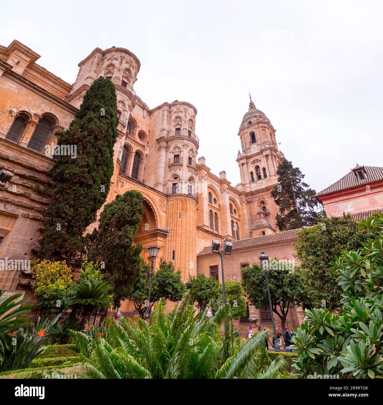 Malaga, Espagne - 27 FÉVRIER 2022 : la cathédrale de Malaga est une église catholique romaine à Malaga, Andalousie, sud de l'Espagne. Architecture de style Renaissance Banque D'Images Malaga, Espagne - 27 FÉVRIER 2022 : la cathédrale de Malaga est une église catholique romaine à Malaga, Andalousie, sud de l'Espagne. Architecture de style Renaissance Banque D'Images