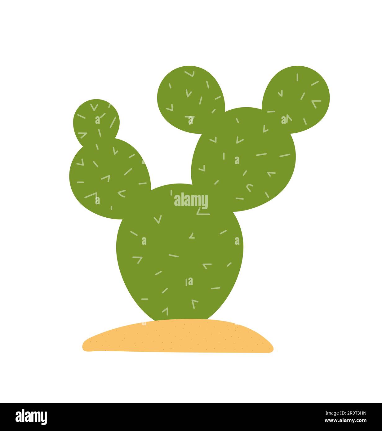Concept de vecteur cactus d'été Illustration de Vecteur