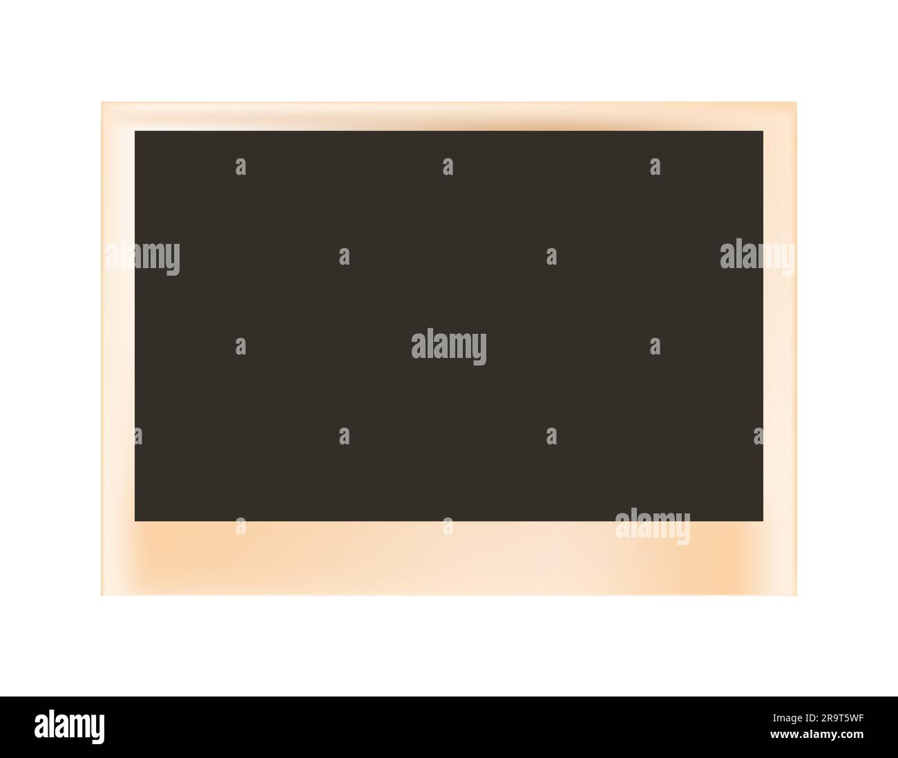 Photo instantanée Rectangle horizontal ancien cadre photo. Illustration vectorielle isolée sur fond blanc Illustration de Vecteur