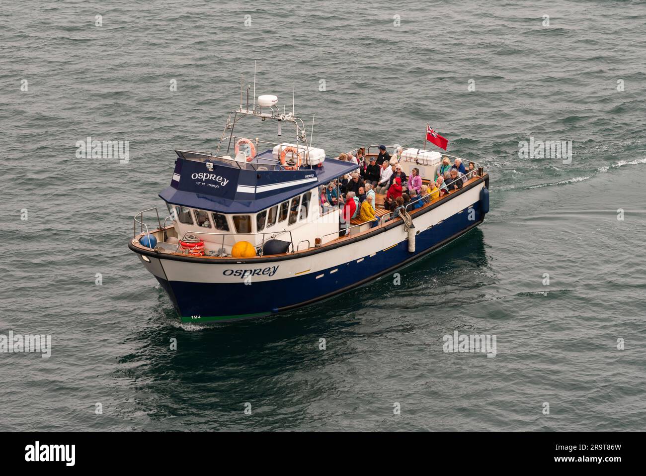 St Marys, Scilly Isles, Royaume-Uni. 10 juin 2023. Ferry inter-île avec passagers à bord à l'approche du port de St Marys. Banque D'Images