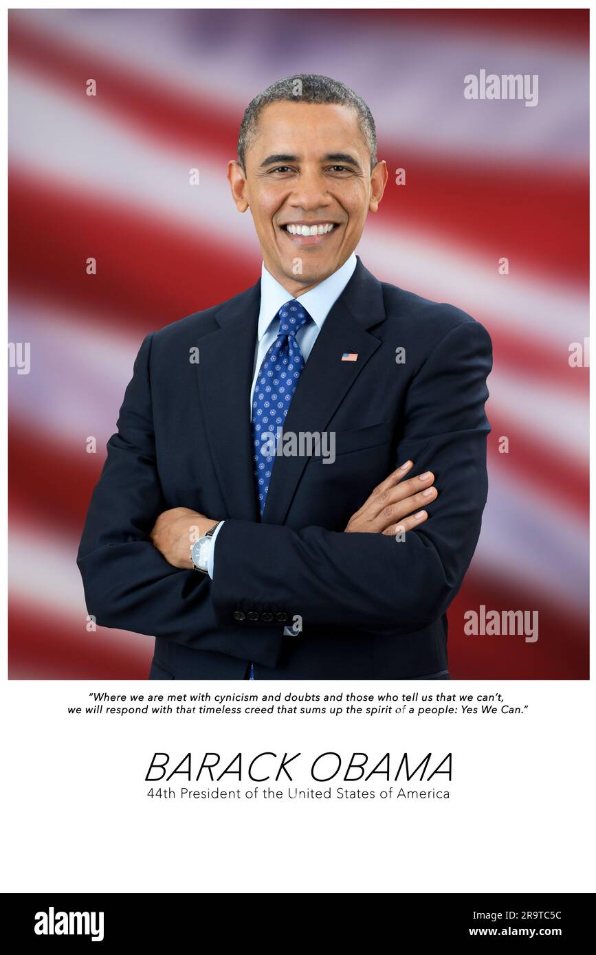 Portrait de Barack Obama, président des États-Unis d'Amérique en 44th Banque D'Images