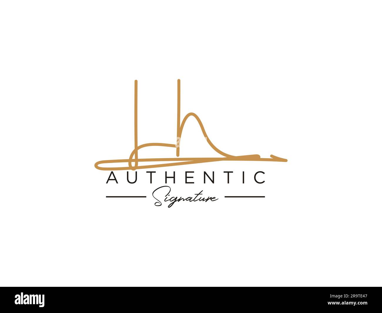 Modèle de logo LH Signature Vector. Illustration de Vecteur