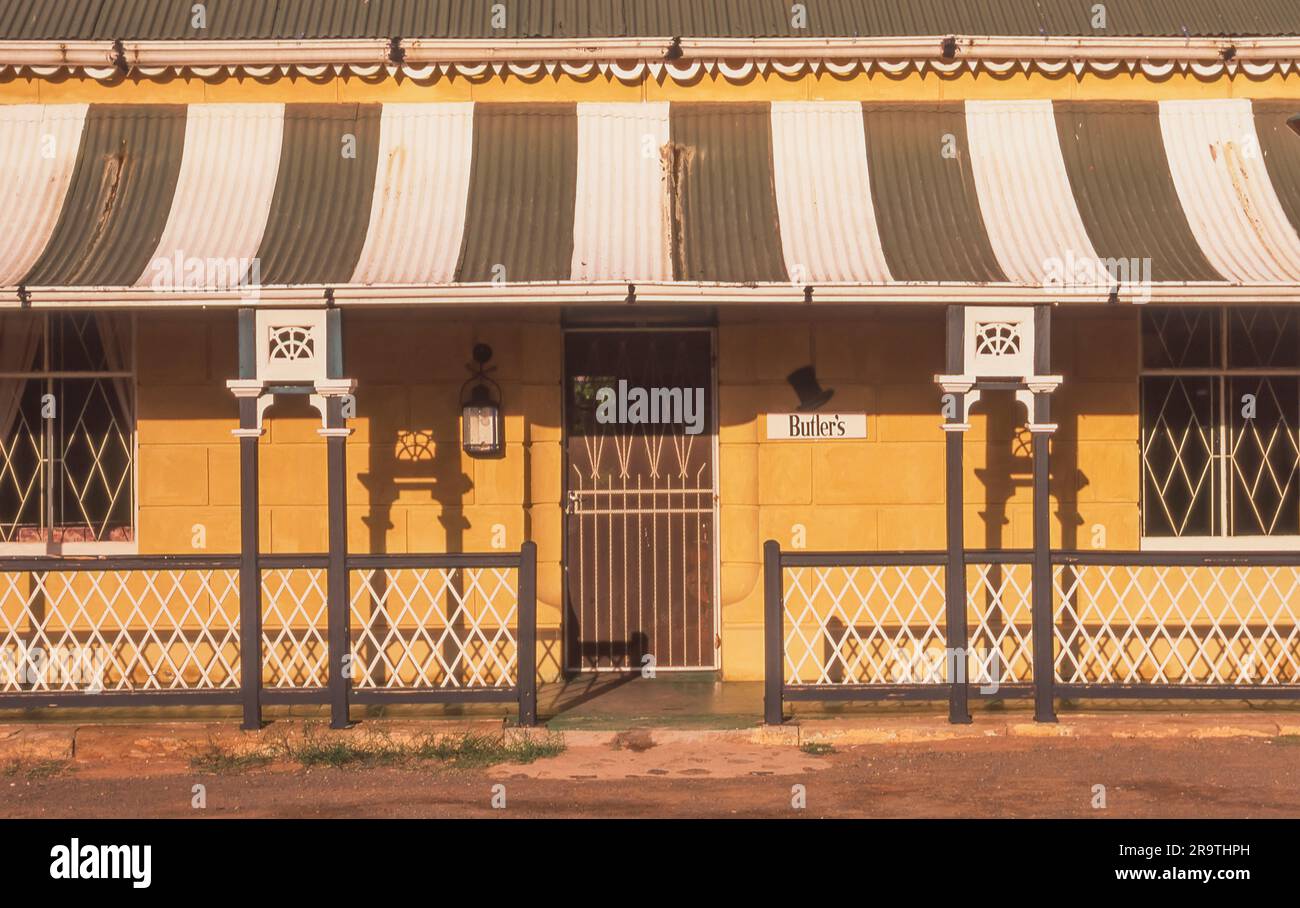 L'une des maisons de Die Tuyshuise, une collection de maisons rénovées situées à Cradock (maintenant appelé Nxuba), dans la province orientale du Cap en Afrique du Sud. Banque D'Images