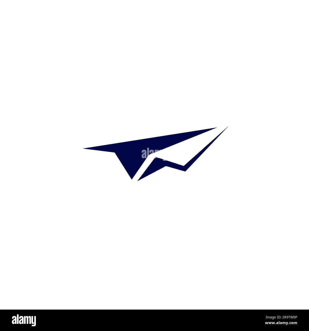 Icône de vecteur Plan papier. Logo Fly Arrow Illustration de Vecteur