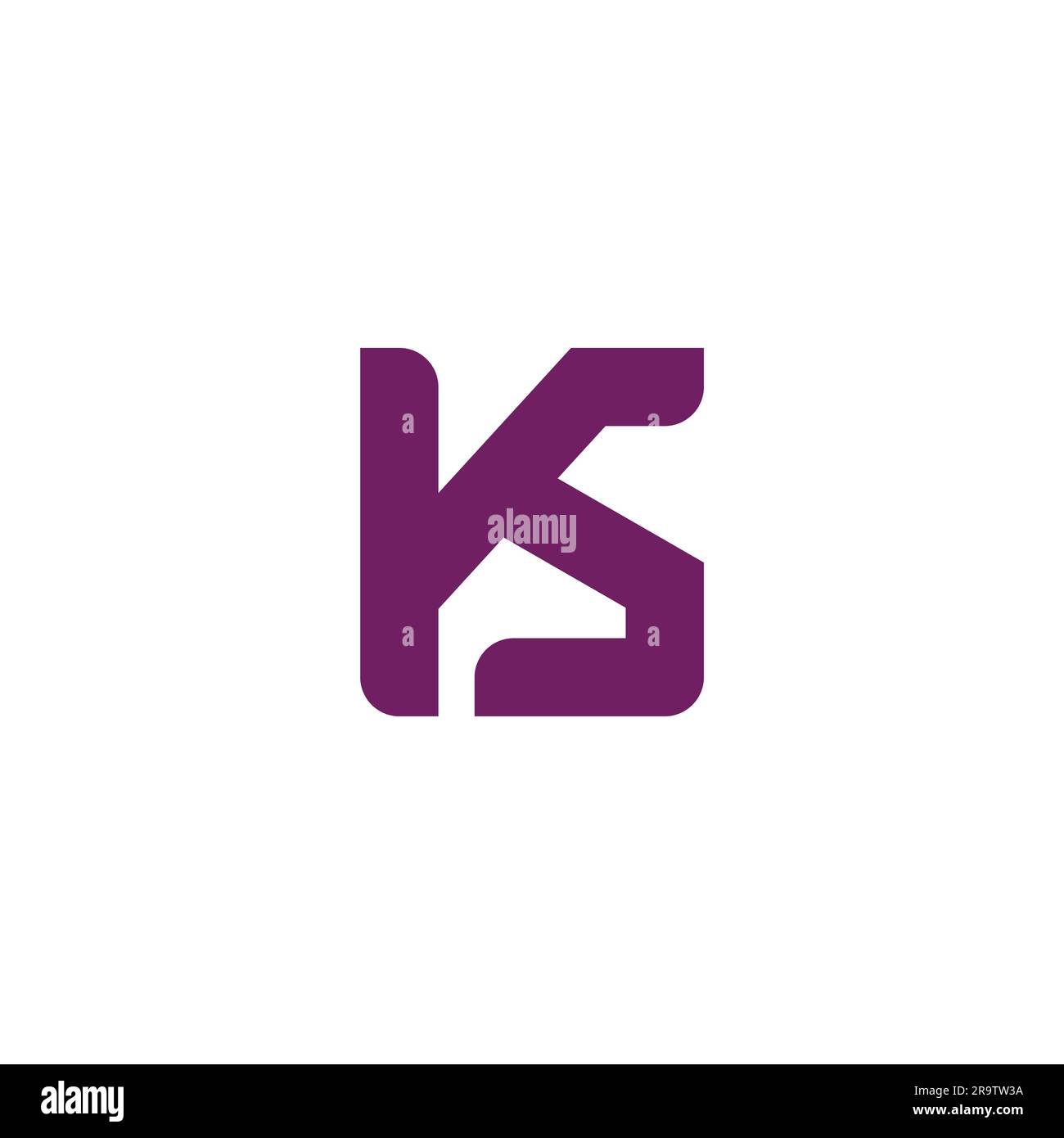 Symbole du logo KS. Design du logo lettre K. Illustration de Vecteur