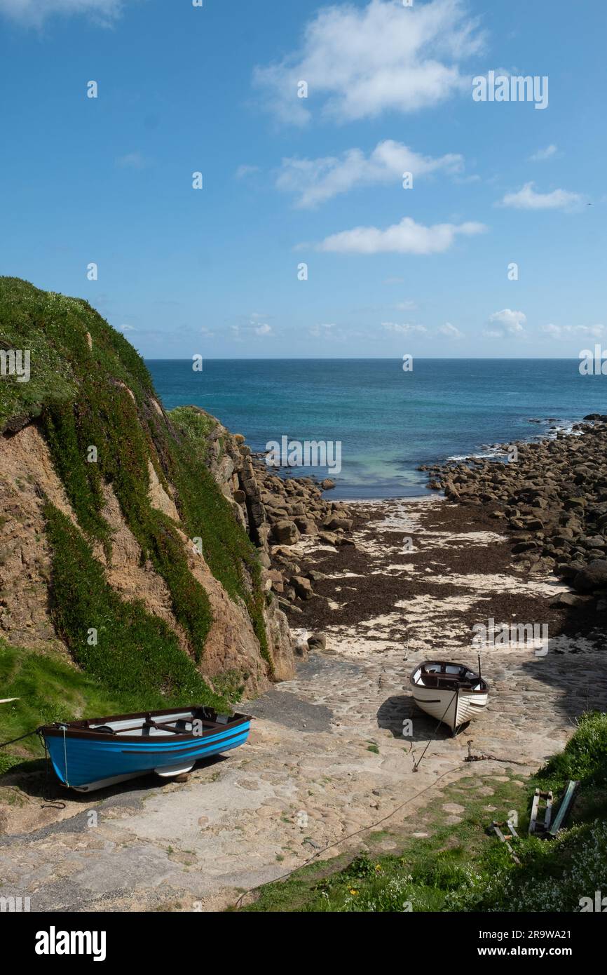 Porthgwarra Cove, St Leven, Cornwall, Royaume-Uni Banque D'Images