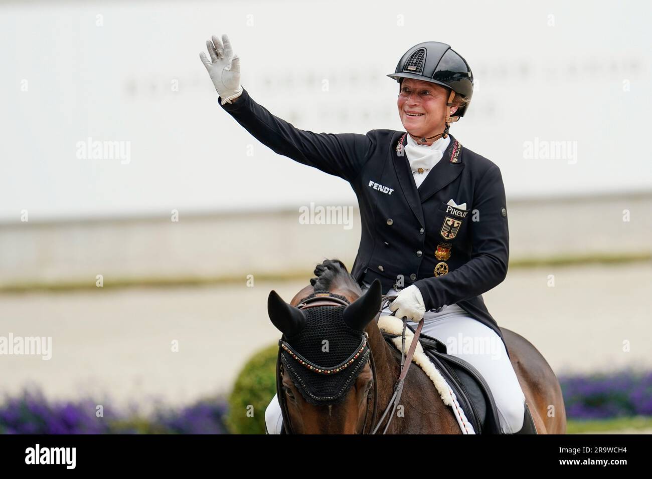 Aix-la-Chapelle, Allemagne. 29th juin 2023. Sports équestres: CHIO, dressage, Grand Prix (compétition coupe des Nations 1st). Dressage Isabell Werth d'Allemagne sur les vagues de Quantaz. Credit: Uwe Anspach/dpa/Alamy Live News Banque D'Images