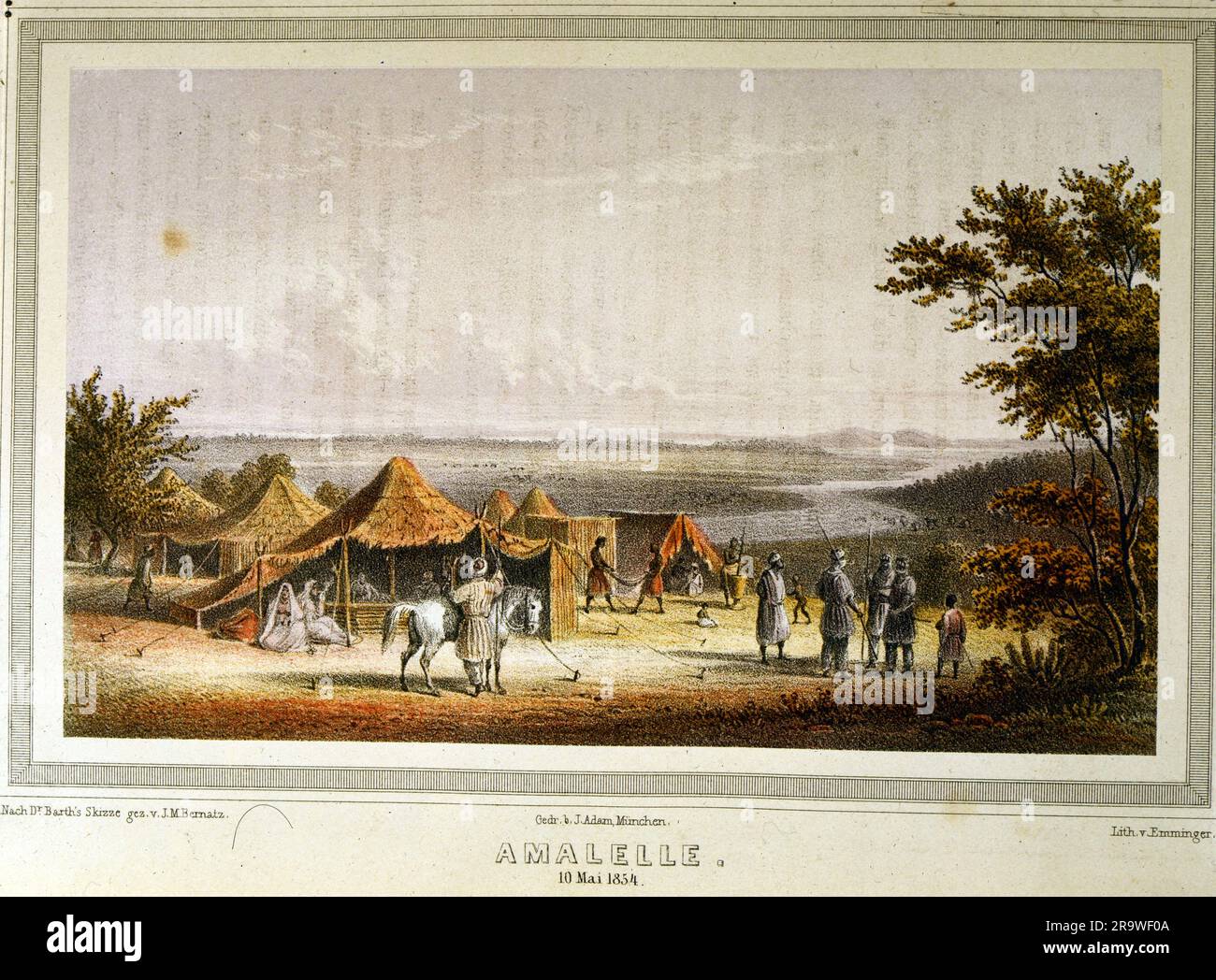 Géographie / Voyage, Afrique, paysages, Amalelle, 10,5.1854, INFO-AUTORISATION-DROITS-SUPPLÉMENTAIRES-NON-DISPONIBLE Banque D'Images