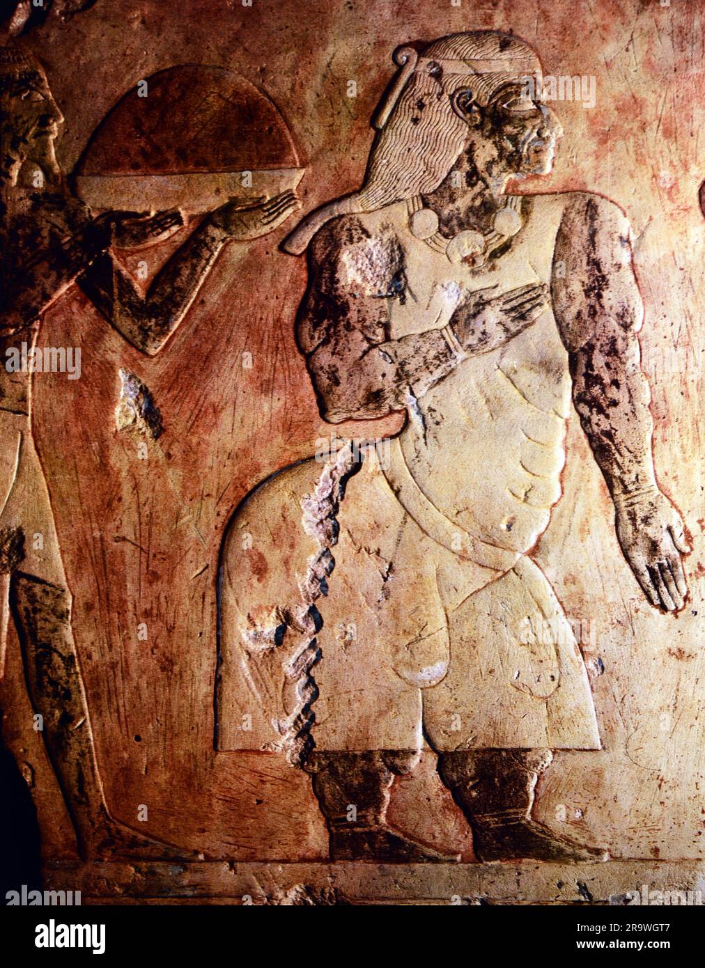 Beaux-arts, Égypte, relief, reine de Punt, temple de la reine Hatshepsut, 15th siècle av. J.-C., musée égyptien, LE DROIT D'AUTEUR DE L'ARTISTE NE DOIT PAS ÊTRE EFFACÉ Banque D'Images