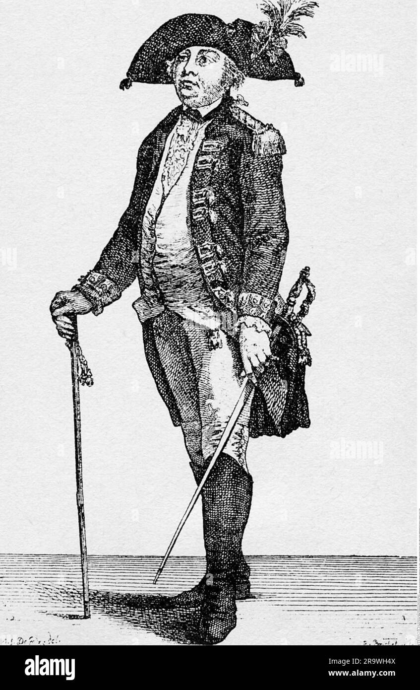 Militaire, Allemagne, Prusse, armée, officier au retrait de service, gravure, vers 1780, DROITS-SUPPLÉMENTAIRES-AUTORISATION-INFO-NON-DISPONIBLE Banque D'Images