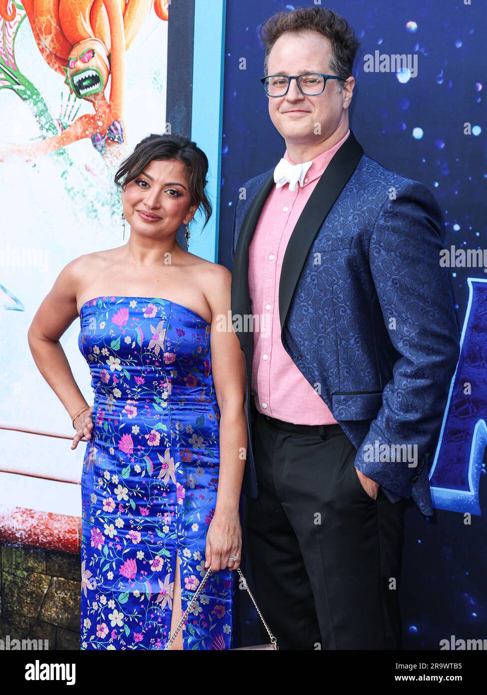 Hollywood, États-Unis. 28th juin 2023. Swati Kapila et Elliott DiGuiseppi arrivent à la première de Los Angeles de Universal Pictures et de DreamWorks animation 'Ruby Gillman: Teenage Kraken' qui s'est tenue au TCL Chinese Theatre IMAX on 28 juin 2023 à Hollywood, Los Angeles, Californie, États-Unis. (Photo de Xavier Collin/image Press Agency) Credit: Image Press Agency/Alay Live News Banque D'Images