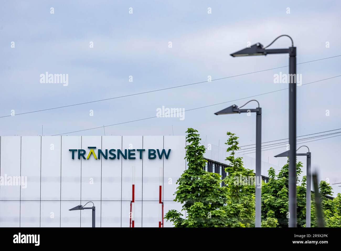 Transnet BW, filiale du fournisseur d'énergie EnBW, opérateur de réseaux électriques, infrastructure critique, siège social et société Banque D'Images