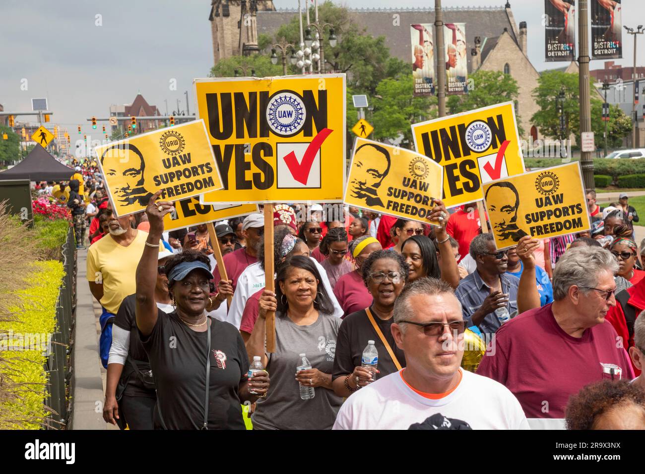 Detroit, Michigan, États-Unis, 24 juin 2023, A Freedom Walk, organisé par le NAACP, célèbre la marche vers la liberté de Martin Luther King Jr. En 1963. À cet événement Banque D'Images