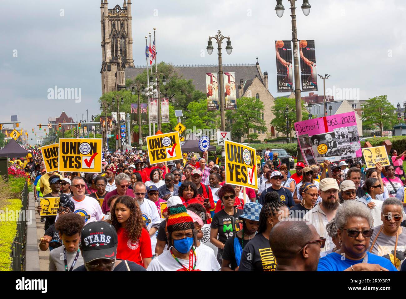 Detroit, Michigan, États-Unis, 24 juin 2023, A Freedom Walk, organisé par le NAACP, célèbre la marche vers la liberté de Martin Luther King Jr. En 1963. À cet événement Banque D'Images