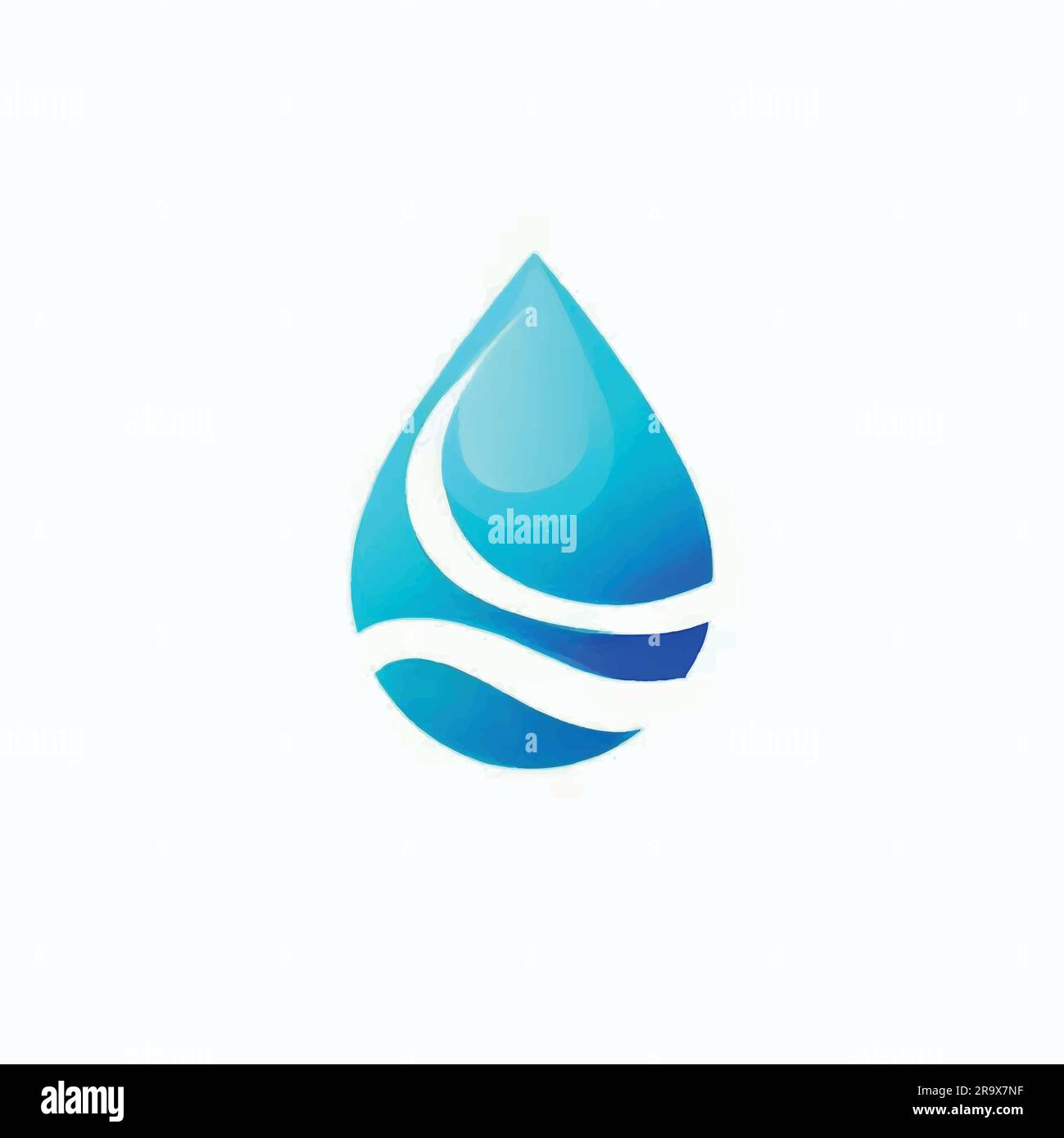 illustration du logo goutte d'eau sur écran blanc Illustration de Vecteur
