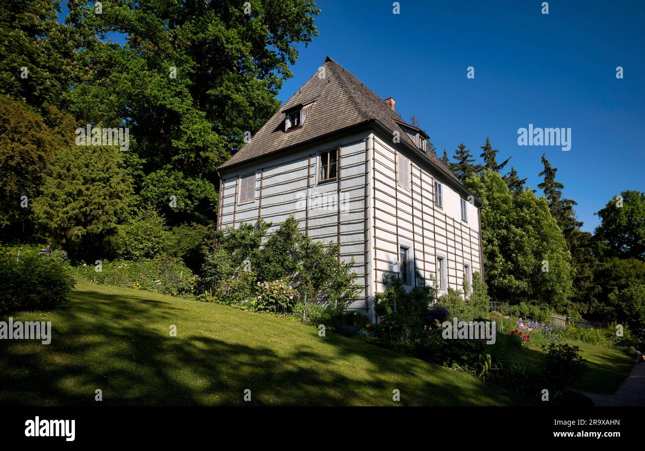 Jardin de Johann Wolfgang von Goethe, jardin de Goethe, parc an der ILM, Weimar, Thuringe, Allemagne Banque D'Images